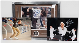 Lot of (2) Hall of Famer Signed 11"x14" Photos w. Mick Foley & Pete Weber (JSA COA for both)