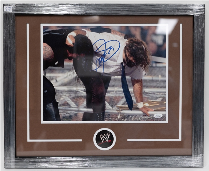 Lot of (2) Hall of Famer Signed 11x14 Photos w. Mick Foley & Pete Weber (JSA COA for both)