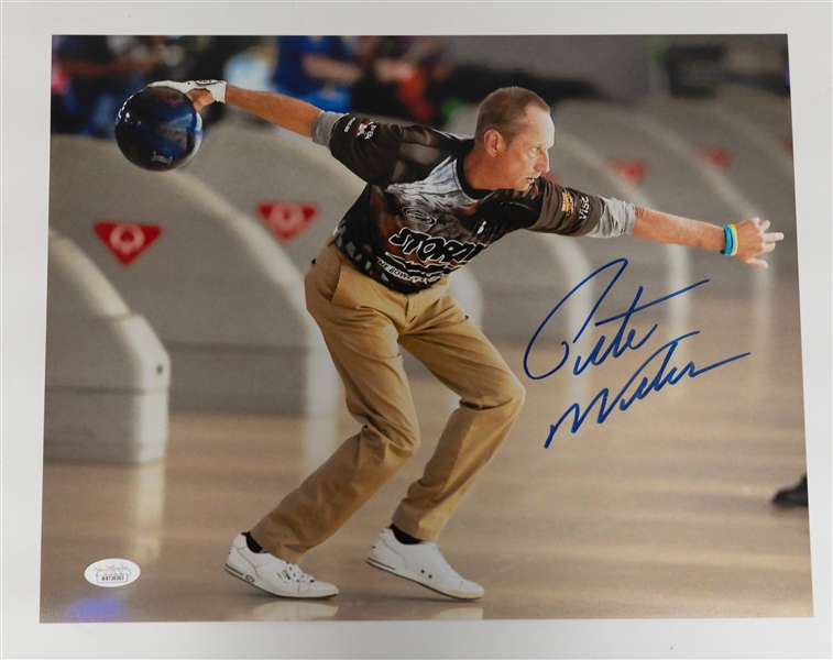Lot of (2) Hall of Famer Signed 11x14 Photos w. Mick Foley & Pete Weber (JSA COA for both)