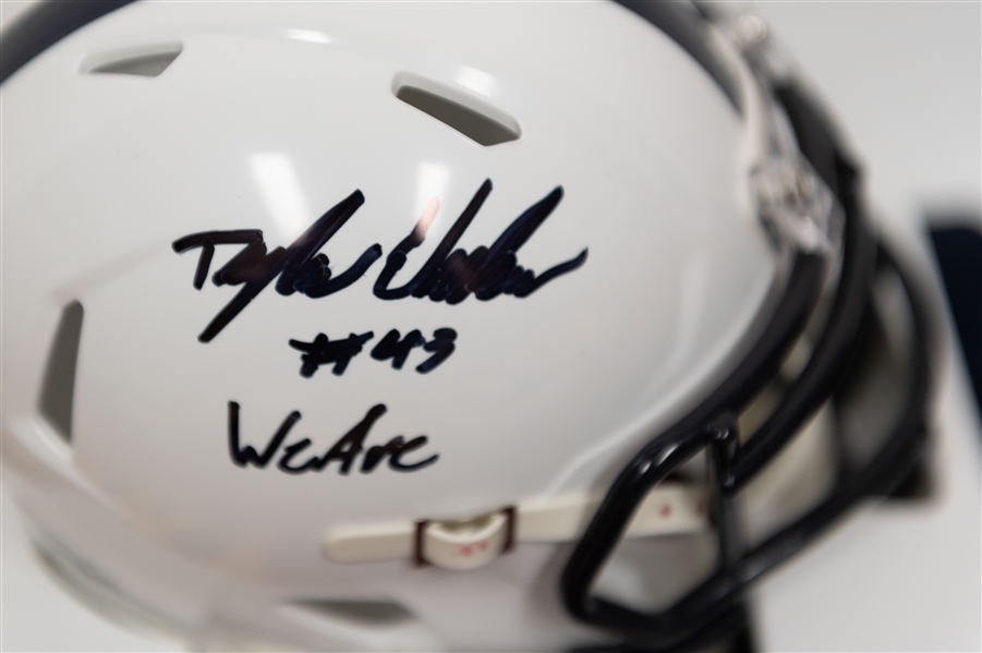Lot of (5) College Football Signed Memorabilia w. Rudy Reuttiger, Ricky White, Frank Darby, Tylor Elsden, & Jaylin Simpson  (all JSA) 