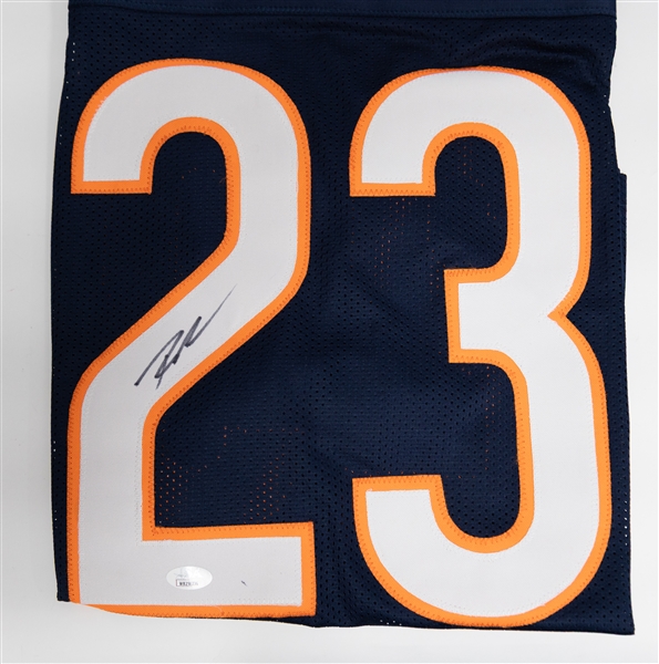 Lot of (6) Signed Custom Football Jerseys w. Daniel Jones, Rod Smith, Braden Fiske (All w. COAs)