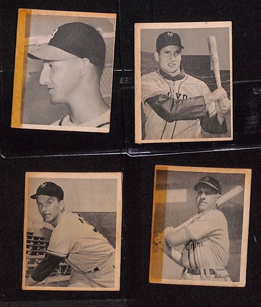 1948 Bowman Baseball Near Complete Set w. Many HOF Rookie Cards (Stan Musial CGC 2.5, Yogi Berra, Schoendienst CGC 5.5, Kiner, Rizzuto, Spahn) & Stars (Feller, Thomson, Slaughter, +)