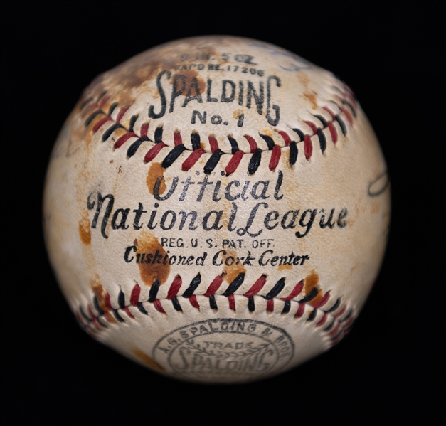 1933 New York Yankees Signed Baseball w. Babe Ruth, Earle Combs, Lefty Gomez, Joe Sewell, F. Crosetti (2x), Walker, Uhle, Chapman, Devens, + (Inc. Full JSA LOA)  - 15 Signatures - Comes from the...