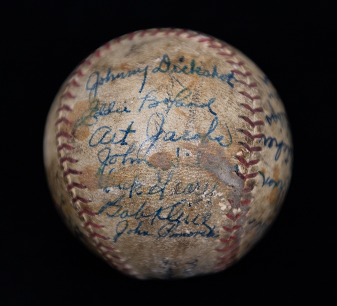 c. 1935 Buffalo Bisons Minor League Baseball Team Signed Ball w. Ray Schalk (HOF, Former 1919 Chicago Black Sox), Bill Harris, Ollie Carnegie, + (JSA Auction Letter) - Comes from the Estate of...