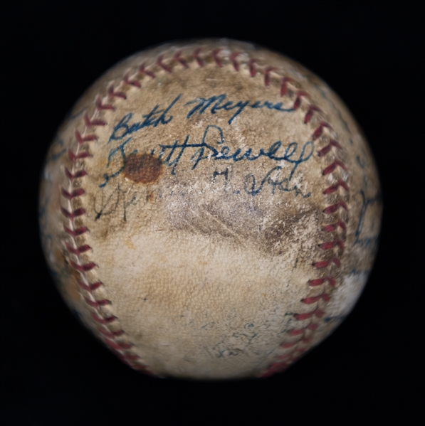 c. 1935 Buffalo Bisons Minor League Baseball Team Signed Ball w. Ray Schalk (HOF, Former 1919 Chicago Black Sox), Bill Harris, Ollie Carnegie, + (JSA Auction Letter) - Comes from the Estate of...
