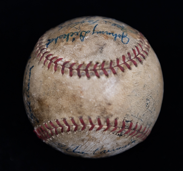 c. 1935 Buffalo Bisons Minor League Baseball Team Signed Ball w. Ray Schalk (HOF, Former 1919 Chicago Black Sox), Bill Harris, Ollie Carnegie, + (JSA Auction Letter) - Comes from the Estate of...