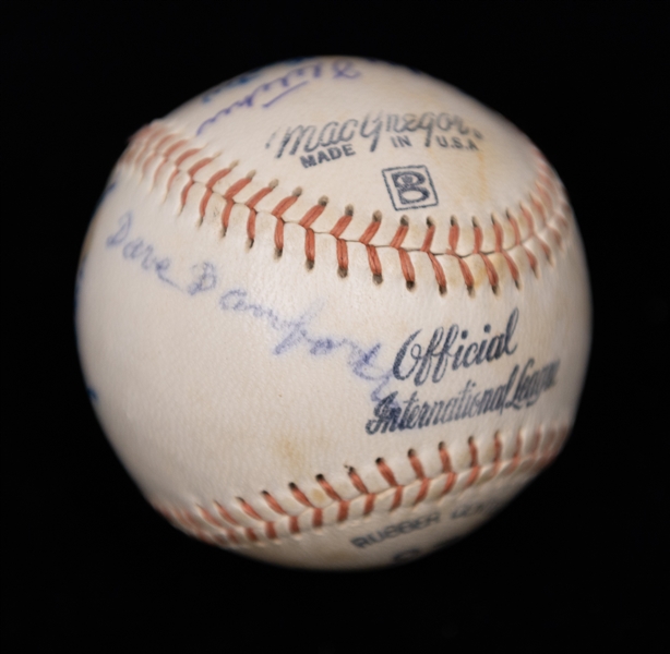1961-65 International League Signed Baseball w. Dave Danforth (Former 1919 Chicago Black Sox Player), Bill Harris, Elbie Fletcher, + (JSA Auction Letter) - Comes from the Estate of Former MLB...