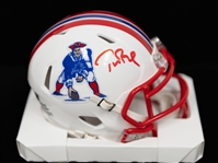 Tom Brady Signed New England Patriots Mini Helmet w. Fanatics COA
