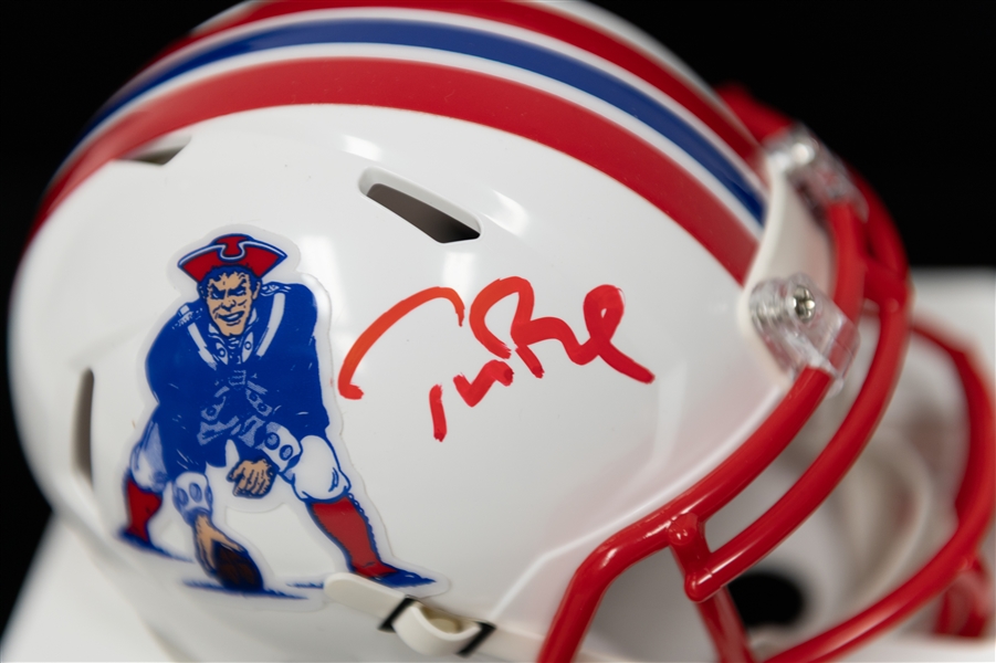 Tom Brady Signed New England Patriots Mini Helmet w. Fanatics COA