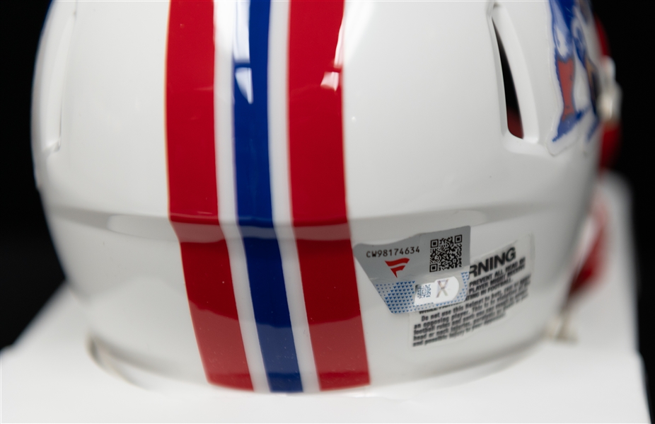 Tom Brady Signed New England Patriots Mini Helmet w. Fanatics COA