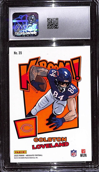 2025 Panini Absolute Colston Loveland Kaboom! Horizontal RC #35 CGC 10 Gem Mint