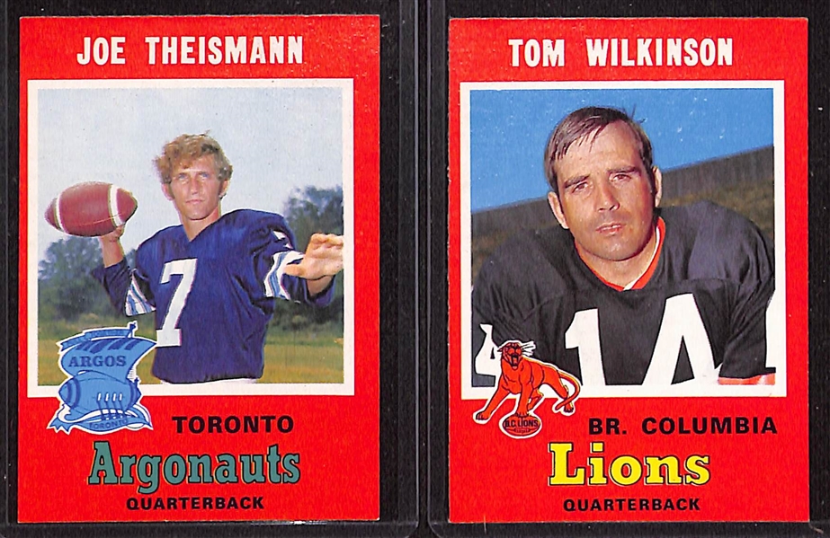 1971 O-Pee-Chee CFL Football Complete Set (All 132 Cards) w. Rare Joe Theismann Argonauts Rookie Card