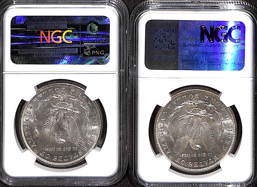(2) Morgan Silver Dollars - 1885-O MS64 & 1885-O MS63