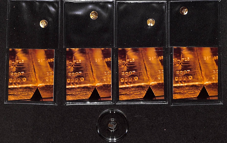 1/100th oz Fractional Gold Bullion & (4) 1 Troy Grain Solid Gold/ 24 kt Gold Bar .9999 Pure Gold Bullion