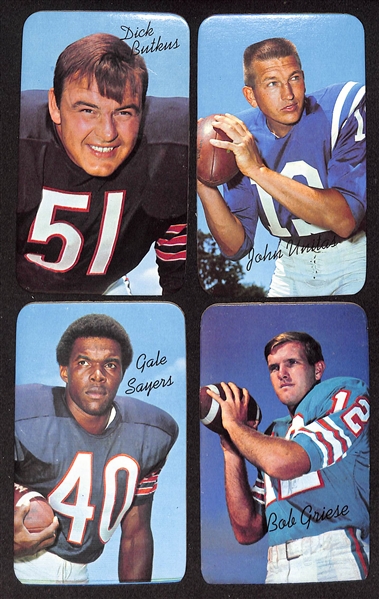 High-Quality 1970 Topps Super Football Complete Set of 35 Cards w. OJ Simpson (RC), Starr, Namath, Tarkenton, Unitas, Butkus, Sayers, Griese, +