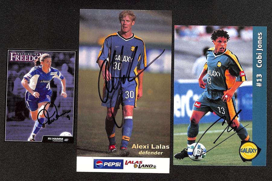 Lot of (190+) Signed Mostly Soccer Memorabilia (many personalized) w. (2) Mia Hamm, Cobi Jone, Alexi Lalas, + (JSA Auction Letter)