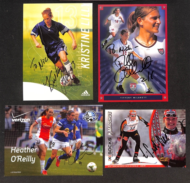 Lot of (190+) Signed Mostly Soccer Memorabilia (many personalized) w. (2) Mia Hamm, Cobi Jone, Alexi Lalas, + (JSA Auction Letter)