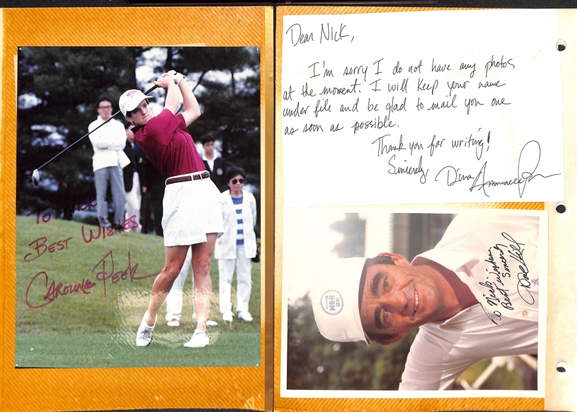 Lot of (100+) Signed Golf Memorabilia (many personalized) w. Nancy Lopez, Billy Casper, Bernard Langer, + (JSA Auction Letter)