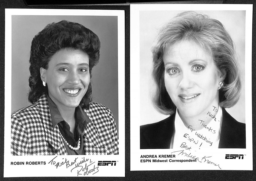 Lot of (200+) Signed National, Regional, & Local News Personalities (many personalized) w. Julie Chen, Christiane Amanpour, Robin Roberts, more