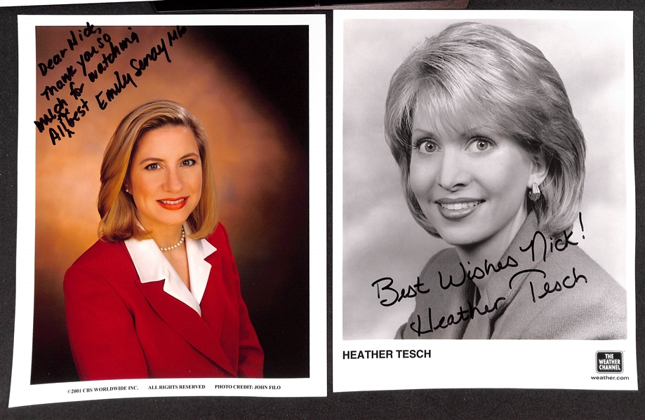Lot of (200+) Signed National, Regional, & Local News Personalities (many personalized) w. Julie Chen, Christiane Amanpour, Robin Roberts, more
