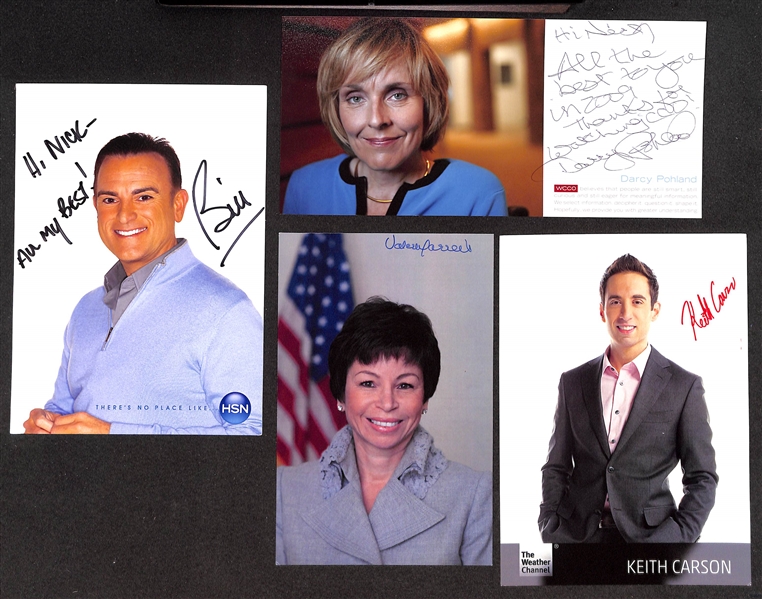 Lot of (200+) Signed National, Regional, & Local News Personalities (many personalized) w. Julie Chen, Christiane Amanpour, Robin Roberts, more