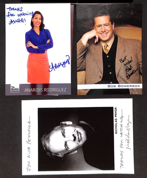 Lot of (200+) Signed National, Regional, & Local News Personalities (many personalized) w. Julie Chen, Christiane Amanpour, Robin Roberts, more