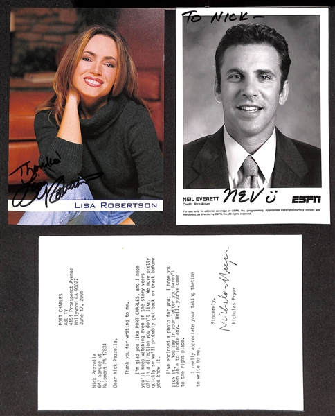 Lot of (200+) Signed National, Regional, & Local News Personalities (many personalized) w. Julie Chen, Christiane Amanpour, Robin Roberts, more