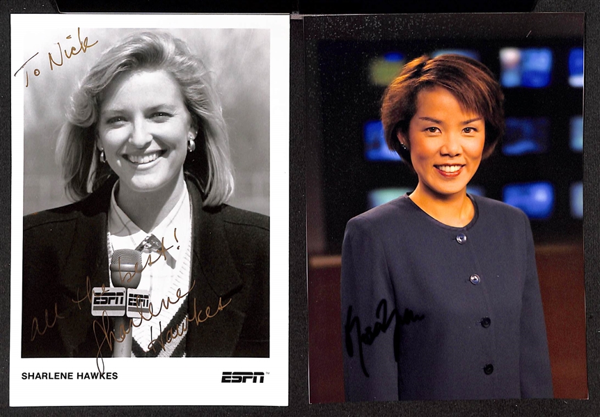 Lot of (200+) Signed National, Regional, & Local News Personalities (many personalized) w. Julie Chen, Christiane Amanpour, Robin Roberts, more