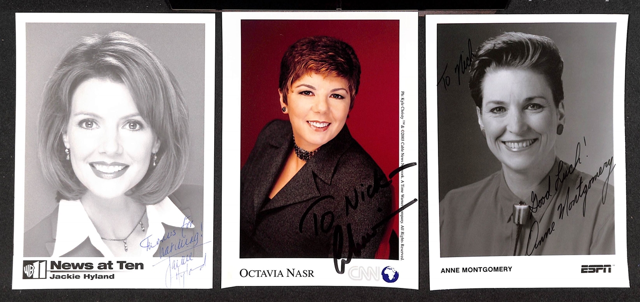 Lot of (200+) Signed National, Regional, & Local News Personalities (many personalized) w. Julie Chen, Christiane Amanpour, Robin Roberts, more