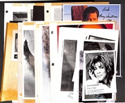 Lot of (32) Musician Signed Photos (many personalized) w. Randy Travis (JSA COA), Johnny Mathis, + (JSA Auction Letter)
