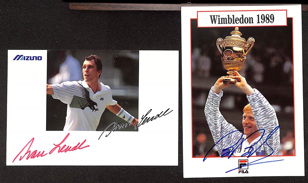 Lot of (175+) Signed Tennis Photos (many personalized) w. Ivan Lendl, Boris Becker, + (JSA Auction Letter)