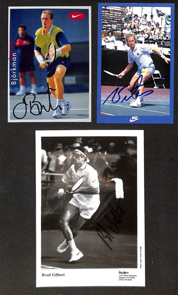 Lot of (175+) Signed Tennis Photos (many personalized) w. Ivan Lendl, Boris Becker, + (JSA Auction Letter)