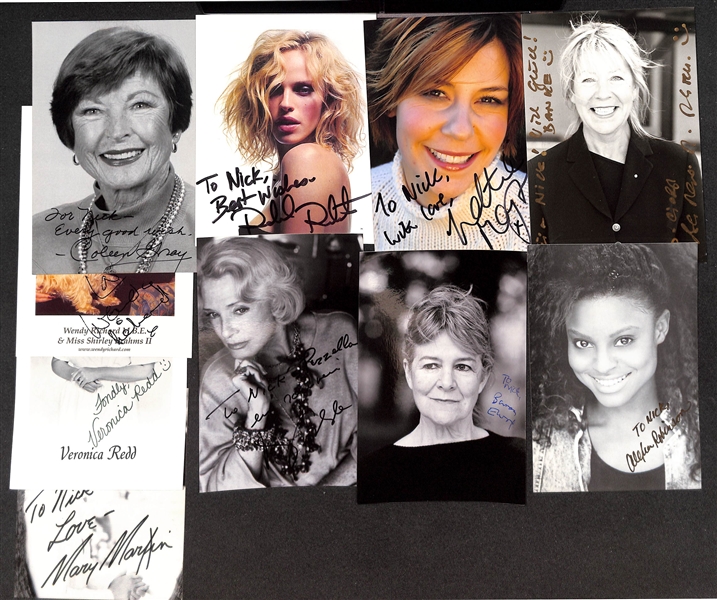 Lot of (40+) Signed Postcard-Sized Actress Photos & Prints w. Carol Channing, More (JSA Auction Letter)