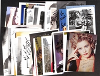 Lot of (55) Signed Actress Photos & Prints (approx 5"x7") w. Maureen OHara, Dixie Carter, Morgan Brittany, More (JSA Auction Letter)
