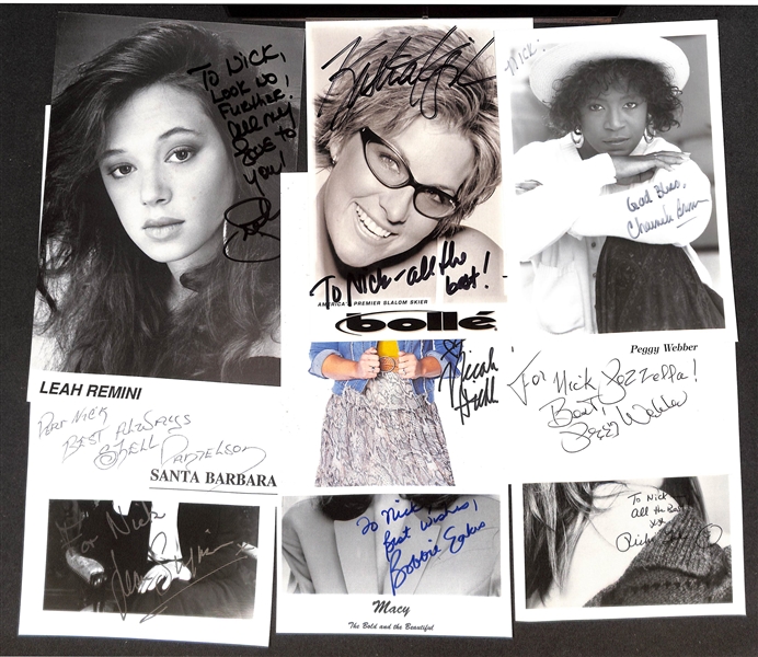 Lot of (55) Signed Actress Photos & Prints (approx 5x7) w. Maureen O'Hara, Dixie Carter, Morgan Brittany, More (JSA Auction Letter)