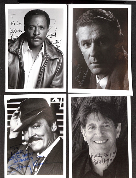 Lot of (40) Signed Male Actor Photos & Prints (approx 5x7) w. Richard Roundtree, Roddy McDowell, Stacy Keach, More (JSA Auction Letter)