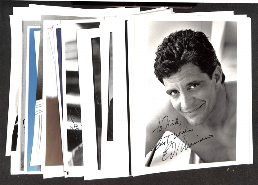 Lot of (60+) Signed Actor Photos & Prints (primarily 8x10s) w. Ed Marinaro, Robert Townsend, More (JSA Auction Letter)