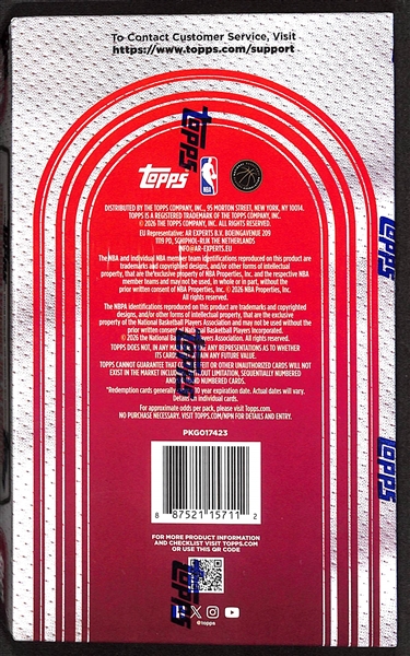 Sealed 2025/26 NBA Hoops Hobby Box