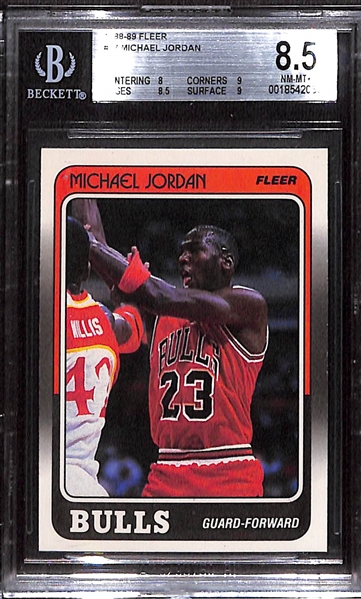 1988-89 Fleer Michael Jordan #17 Graded BGS 8.5