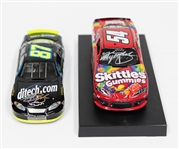 Kyle Busch Signed 1:24 Scale Stock Car (JSA Auction Letter) & Additional Stock Car w. Inconclusive Autograph