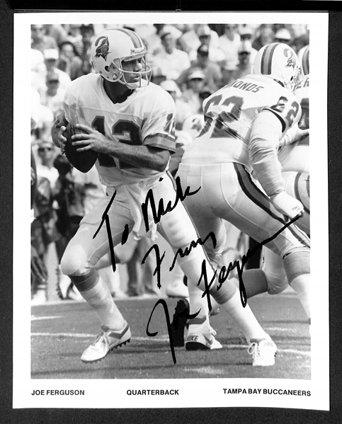 Lot of (40+) Football Pro & College Player Signed Photos/Prints w. Joe Ferguson, Jeff Kemp, Scott Norwood, More (JSA Auction Letter)