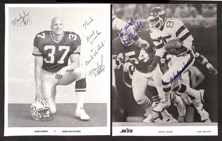 Lot of (40+) Football Pro & College Player Signed Photos/Prints w. Joe Ferguson, Jeff Kemp, Scott Norwood, More (JSA Auction Letter)
