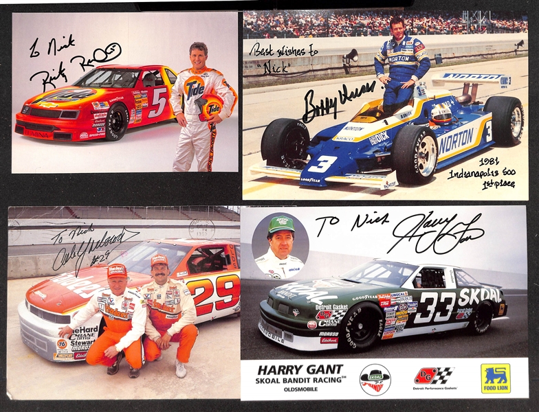 Lot of (60+) NASCAR Driver Signed Photos/Prints w. Dick Trickle, Darrel Waltrip, Ernie Irvan, More (JSA Auction Letter)