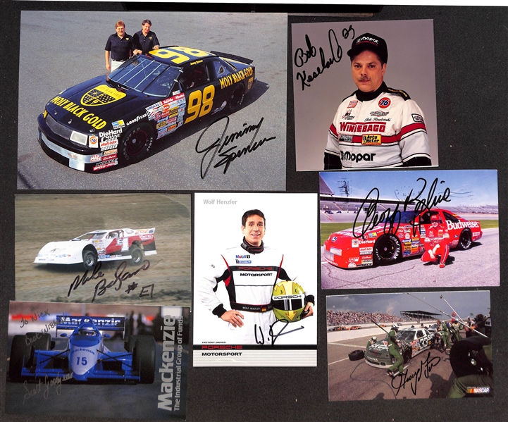 Lot of (60+) NASCAR Driver Signed Photos/Prints w. Dick Trickle, Darrel Waltrip, Ernie Irvan, More (JSA Auction Letter)