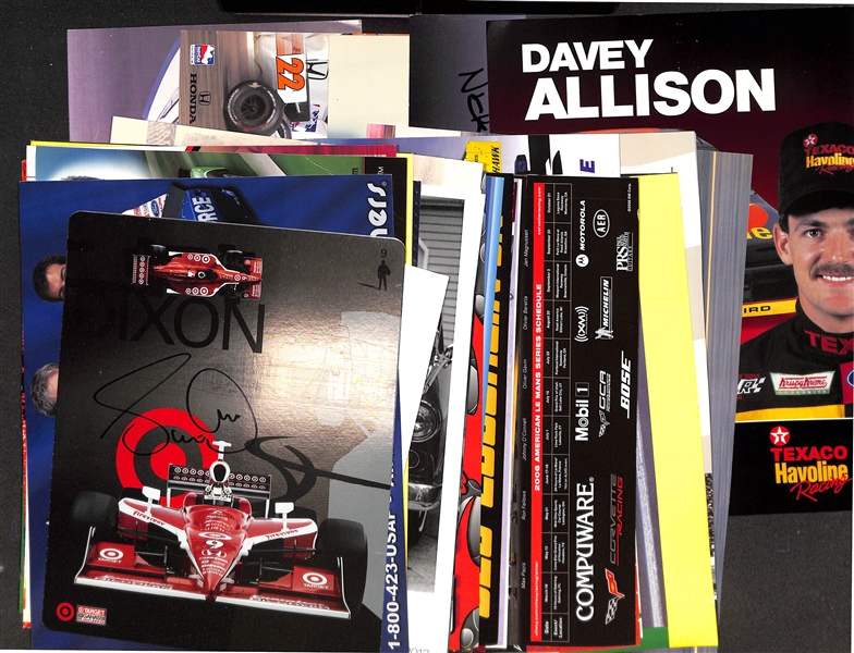 Lot of (40+) NASCAR Driver Signed Photos/Prints w. Davey Allison, Michael Waltrip, More (JSA Auction Letter)
