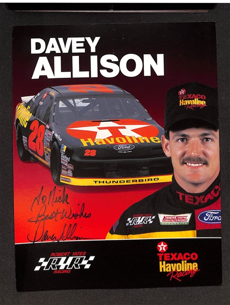 Lot of (40+) NASCAR Driver Signed Photos/Prints w. Davey Allison, Michael Waltrip, More (JSA Auction Letter)