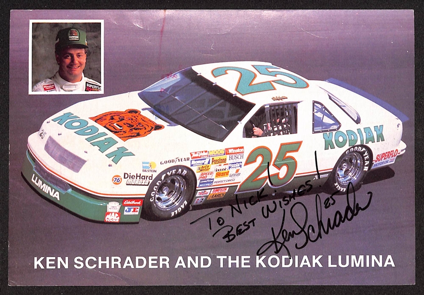 Lot of (40+) NASCAR Driver Signed Photos/Prints w. Davey Allison, Michael Waltrip, More (JSA Auction Letter)