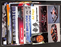 Lot of (50) NASCAR Driver Signed Photos/Prints w. AJ Foyt, Bobby Labonte, Brett Bodine, More (JSA Auction Letter)