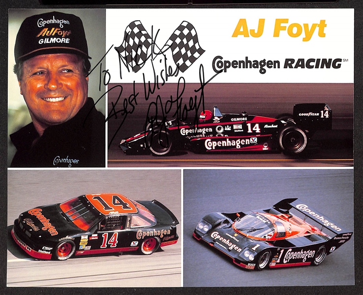 Lot of (50) NASCAR Driver Signed Photos/Prints w. AJ Foyt, Bobby Labonte, Brett Bodine, More (JSA Auction Letter)