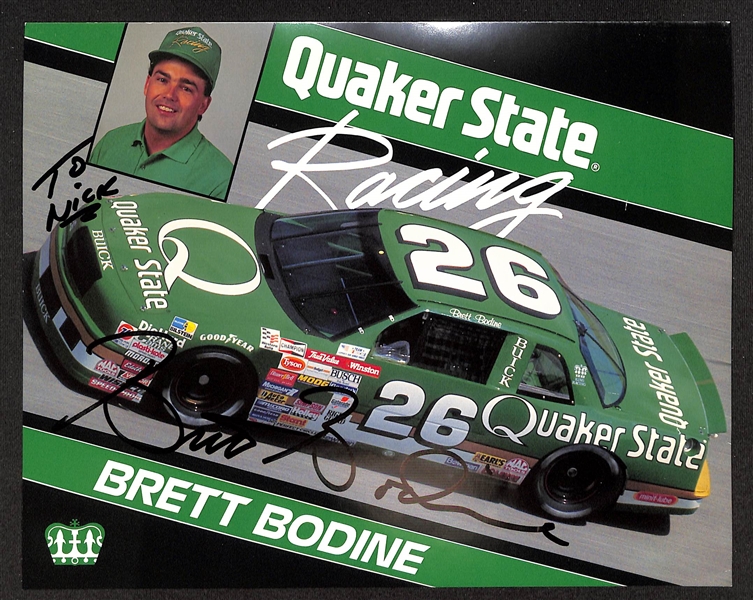Lot of (50) NASCAR Driver Signed Photos/Prints w. AJ Foyt, Bobby Labonte, Brett Bodine, More (JSA Auction Letter)
